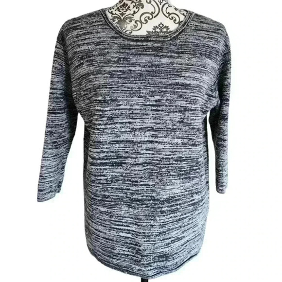 Aritzia Wilfred Blanchard Sweater Cashmere Silk Blend Black White Marl Women's S - Picture 2 of 10